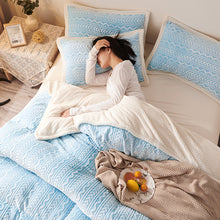 Load image into Gallery viewer, Winter Thickened Double-Layer Shell Velvet Blanket Quilt Cover Flannel Milk Fiber Fleece Cover Blanket
