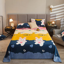 Lade das Bild in den Galerie-Viewer, Flannel Bed Sheet Fleece-Lined Thickened Double-Sided Coral Fleece Flannel Winter Milk Crystal Velvet Blanket
