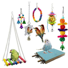 Lade das Bild in den Galerie-Viewer, Safe Non-Toxic Bird Toys Parrot Bird Mirror Frosted Standing Board Set
