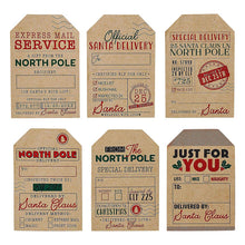 Lade das Bild in den Galerie-Viewer, 200pcs 6 Designs Square Kraft Paper Merry Christmas Christmas Stickers tape
