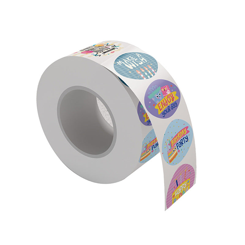 2x500pcs Christmas Xmas Happy Birthday Gift Packaging Bag Envelope Label Sticker tape