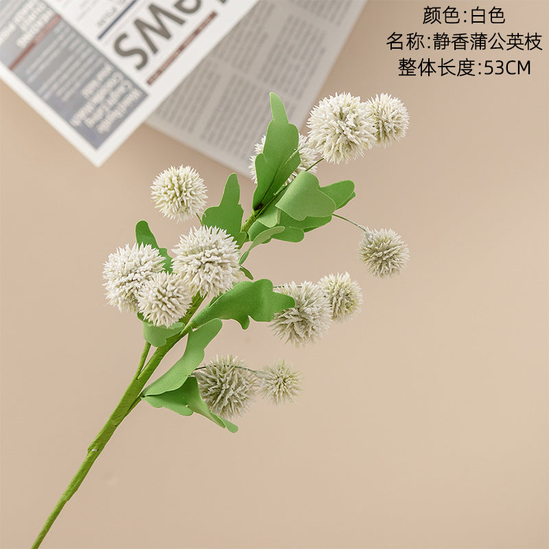 2PCs Dandelion Artificial Fake Flower Plants Home Decoration Wedding Bouquet