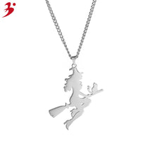 Lade das Bild in den Galerie-Viewer, 2x Halloween Xmas Christmas Gifts Decoration  Ladies Angel Stainless Steel Sweater Necklace Ornament
