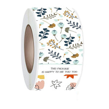 Lade das Bild in den Galerie-Viewer, 2x500pcs Christmas Xmas 200pcs 4 Designs Rectangle Sticker Sealing Paste Plant Flower Gift Box Packaging Label tape
