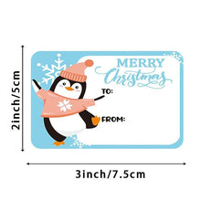 Lade das Bild in den Galerie-Viewer, 250PCs 6 Designs Square Merry Christmas Christmas Stickers Gift Tags tape
