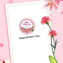 Load image into Gallery viewer, 2x500pcs Christmas Xmas HAPPY MOTHER&#39;S Day Mother&#39;s Day Stickers Fresh Pink Floral Label tape
