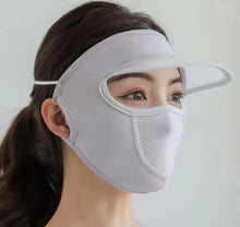 Load image into Gallery viewer, 2PCs Summer Face Cover Mask Sun Protection Full Face Ice Silk Dustproof and Breathable
