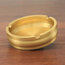 Load image into Gallery viewer, Ashtray Retro  Metal Pure Brass Three-Slot  Personalized Creative Ashtray
