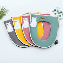 Load image into Gallery viewer, 3pcs Toilet Cushion Seat Cushion All-Season Cute Erasable Zipper Household
