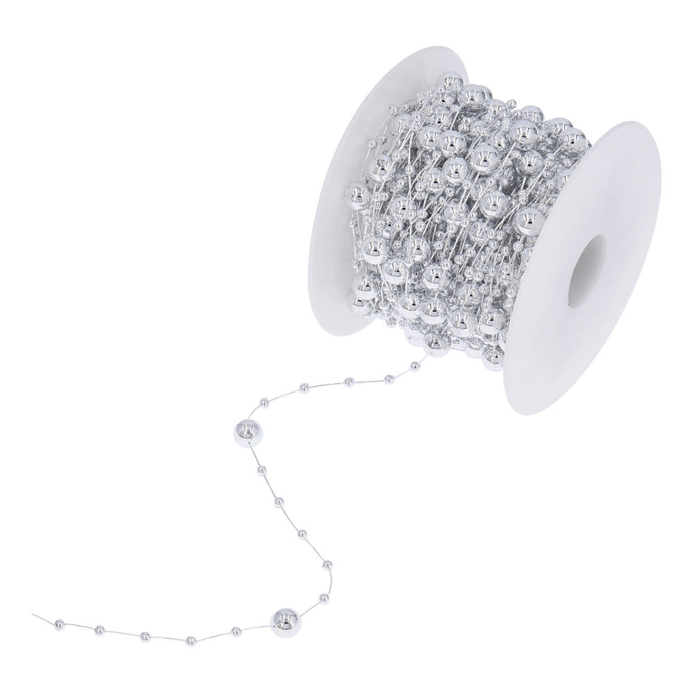 2PCs Christmas Wedding Party Packing Materials 8£«3mm Gold Silver Plating Bead Necklace Strings