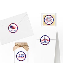 Load image into Gallery viewer, 2x500pcs Xmas Christmas  Stickers Roll Label Independence Day Baking Paper Bag Envelope Gift Packaging Decoration
