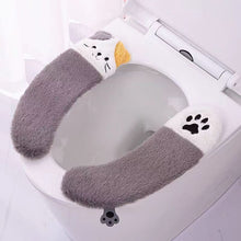 Load image into Gallery viewer, 3pcs Toilet Seat Cover Pads Cushion Household Thicker Adhesive    Autumn and Winter   Washable Plush
