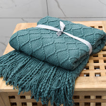 Lade das Bild in den Galerie-Viewer, Diamond Sofa Cover Cover Blanket Bed Blanket Knitted Blanket Air Conditioning Blanket Tassel Nap Blanket Blanket
