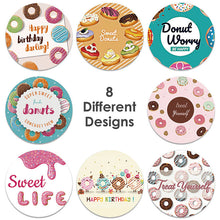Load image into Gallery viewer, 2x500pcs Xmas Christmas  Stickers Roll Label 8 Pattern Bread Donut Happy Birthday  Birthday Cake
