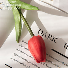 Load image into Gallery viewer, 3PCs Pu Mini Tulip Artificial Fake Flower Plants Home Decoration Wedding Bouquet
