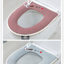 Load image into Gallery viewer, 3pcs soft Toilet Seat Cover Pads Summer Linen Four Seasons     Zipper
