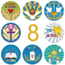 Load image into Gallery viewer, 3x500pcs Xmas Christmas Stickers Roll Label 8 Patterns He Lives Is Risen Easter Day Toy Gift Self-
