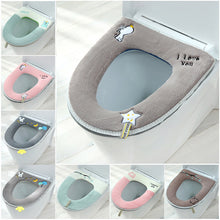 Load image into Gallery viewer, 3pcs Toilet Seat Cover Pads Zipper Washable      Cushion Happy Day
