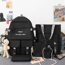 Load image into Gallery viewer, Backpack Five-Piece Schoolbag Fashion Korean   Junior High School Student Schoolboy   Middle School Student
