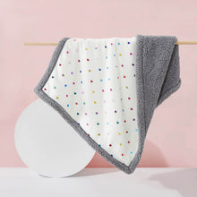 Load image into Gallery viewer, Babies' Blanket Double-Layer Thick Flannel Lambswool Breathable Thermal Coral Fleece Embroidered Blanket
