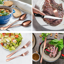 Lade das Bild in den Galerie-Viewer, 304 Stainless Steel Flatware Sets 24-Piece Set 6 Groups Steak Knife, Fork and Spoon Multi-Color Optional
