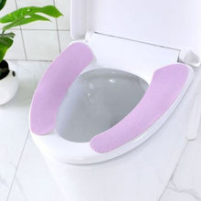 Load image into Gallery viewer, 3pcs Toilet Mat Thickened Fleece-Lined Winter Happy Day  Waterproof Closestool Cushion Washable
