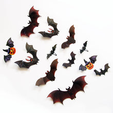Lade das Bild in den Galerie-Viewer, 24PCs Halloween Wall Decoration 3D Colorful Bat
