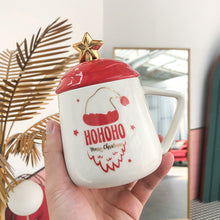 Load image into Gallery viewer, Xmax Christmas Cup Gift Creative Cartoon Gift Ceramic with Lid Spoon Personality Mark
