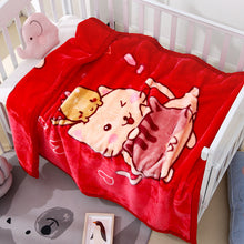 Lade das Bild in den Galerie-Viewer, Babies' Woolen Blanket Thick Double Layer Raschel Cartoon Extra Thick Autumn and Winter Small Cloud Blanket
