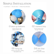 Load image into Gallery viewer, 105pcs Night Blue Balloon Set Sequined Balloon Chain Party Wedding Decoration
