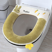 Load image into Gallery viewer, 3pcs Toilet Mat Cartoon Winter Thickened Fleece Toilet Seat Cover Four Seasons  Zipper
