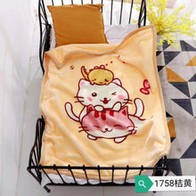 Load image into Gallery viewer, Nap Blanket Winter Double-Layer Thickened Right-Angle Edging Cover Blanket Baby Cloud Blanket Cartoon Blanket
