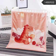 Load image into Gallery viewer, Nap Blanket Winter Double-Layer Thickened Right-Angle Edging Cover Blanket Baby Cloud Blanket Cartoon Blanket
