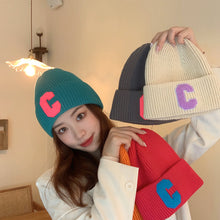 Lade das Bild in den Galerie-Viewer, Warm Winter Knit Beanie Hats Korean Autumn and Winter Thickening Wool Women Candy Color Ear Protection Unisex
