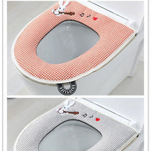 Load image into Gallery viewer, 3pcs soft Toilet Seat Cover Pads Summer Linen Four Seasons     Zipper
