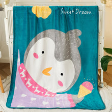 Load image into Gallery viewer, Flannel Children's Blanket Double-Layer Thickened Cloud Blanket Cartoon Coral Fleece Blanket
