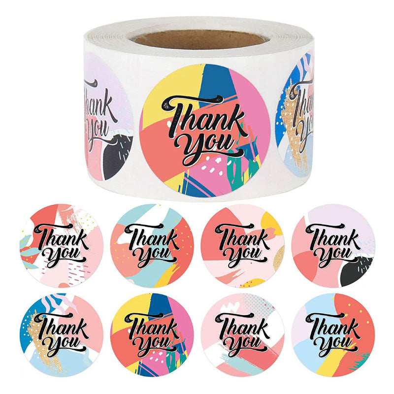 2x500pcs Christmas Xmas 8 Pattern Thank You Stickers Gift Envelope Sealing Self-Adhesive Labels tape