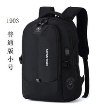 Load image into Gallery viewer, Backpack Swiss Black  Men's  Leisure Business Travel Large Capacity Student Schoolbag Men's Computer Bag
