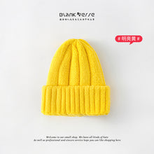 Load image into Gallery viewer, Warm Winter Knit Beanie Hats 2021 Korean Autumn and Winter  Light Board Strip Women Unisex
