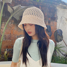 Load image into Gallery viewer, Warm Winter Knit Beanie Hats Women's Summer Thin Breathable Sun Protection Bucket Hat Unisex
