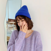 Load image into Gallery viewer, Warm Winter Knit Beanie Hats Korean Style Ins Style Autumn and Winter  Fashion All-Match Solid Color Hat for Women Unisex
