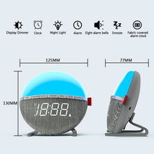Load image into Gallery viewer, Smart Multi-Function Alarm Clock LED Display round Cloth Wrapper Colorful Color Changing Electronic Clock
