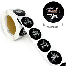 Load image into Gallery viewer, 2x500pcs Christmas Xmas Hot Silver Hand Made with Love Sticker Gift Sealing Adhesive Label tape
