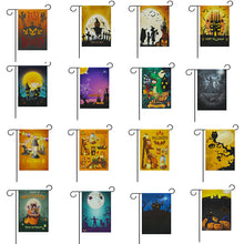 Lade das Bild in den Galerie-Viewer, 2x Halloween Xmas Christmas Gifts Decorationins New Linen Duplex Printing Flag Festival
