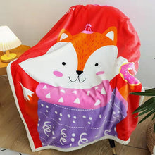 Lade das Bild in den Galerie-Viewer, Double Layer Thickened Cartoon Lambswool Flannel Children's Blanket Baby Blanket Gift Blanket
