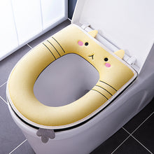 Load image into Gallery viewer, 3pcs Toilet Seat Cover Pads Household Winter Plush Thicker Zipper  Waterproof Cute
