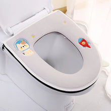 Load image into Gallery viewer, 3pcs Toilet Seat Cover Pads Cushion Winter Thicker Waterproof Cute Zipper Style
