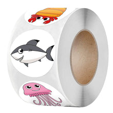Lade das Bild in den Galerie-Viewer, 2x500pcs Christmas Xmas 25mm School Season 8 Animal Fish 38mm Children&#39;s Toy Reusable Adhesive Sticker tape
