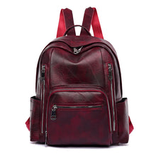 Load image into Gallery viewer, Backpack Korean Style Simple Trendy   Bag Soft Leather Casual Fashion Travel Large Capacity Schoolbag
