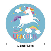 Load image into Gallery viewer, 2x500pcs Xmas Christmas  Stickers Roll Label 4 Kinds of Children&#39;s Rainbow Unicorn Unicorn Award Incentive Toys Sealing
